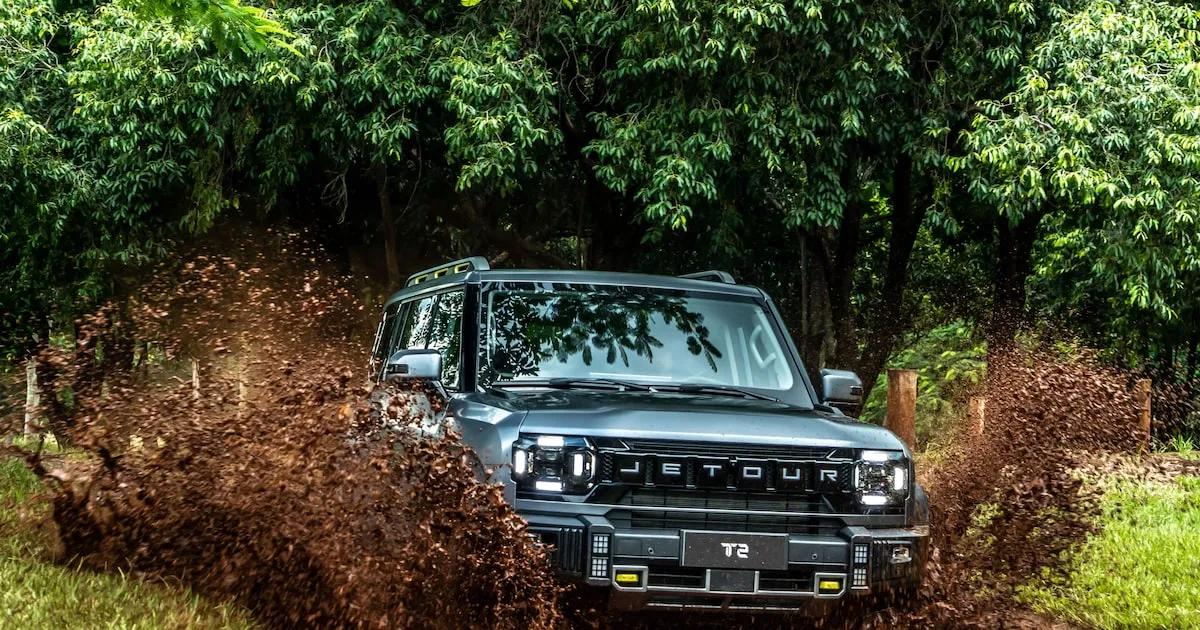 Foto do novo SUV Jetour T2 com design robusto e quadrado